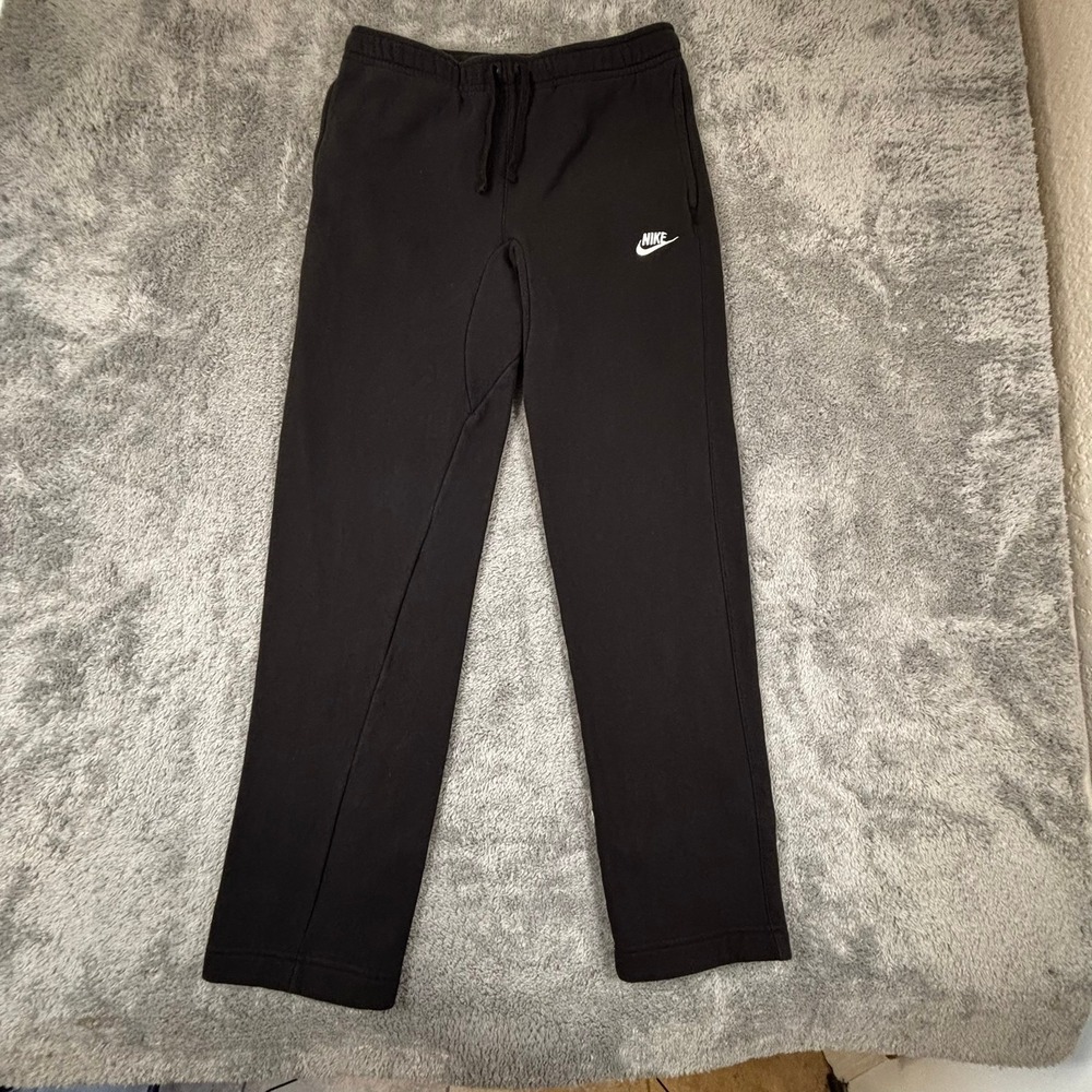 Nike Sportswear Mens Fleece Sweatpants Black Straight Leg Joggers Small BV2707